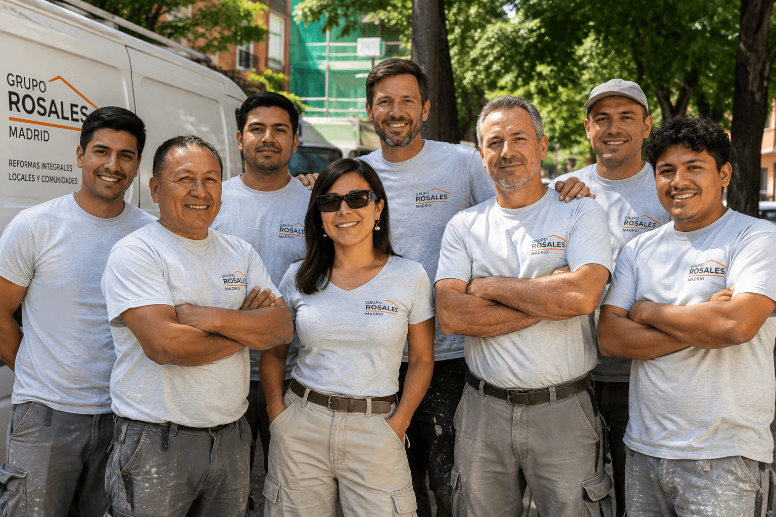 Equipo de Grupo Rosales en obra